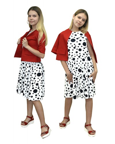 Нарядный костюм платье + жакет для девочки подростка на рост 134, 140, 152, 164 см